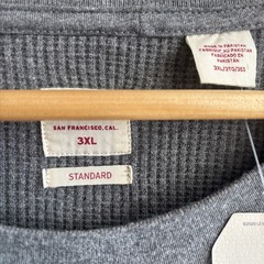 New Levi’s Gray Thermal Heavyweight Long Sleeve Mens Standard 3XL T Shirt NWT