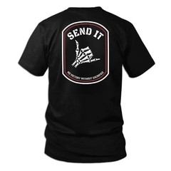 Send It Tactical Shirt Motivation Mindset Graphic Tee No Victory Without Sacrifi