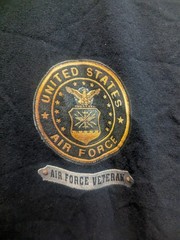 Vintage Proud US Air Force Veteran USA Large Shirt Patriotic Military America
