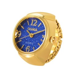6Pcs Unisex Creative Finger Watch Round Dial Shiny Adjustable Strap Analog Qu…