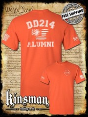 DD214 Alumni Flag US Military 2-Sided T-Shirt Army Marines Navy Veteran USA