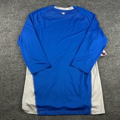 Nike Pro Dri-FIT MLB Authentic Collection Baseball Shirt Grey Blue 880659-481 L