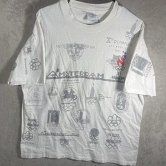 Vintage Hanes 1996 Atlanta Olympics Shirt Adult XL White Black Cities Men