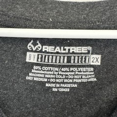 Realtree By Staghorn Creek Deer Graphic Long Sleeve T Shirt Mens Size 2X Hunting