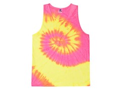 Multi-Color Tie Dye Tank Tops Sleeveless T-Shirts Adult Large 100% Cotton