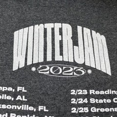 Winter Jam Concert Tour T Shirt Heathered Gray 2023 Adult XL XG EG