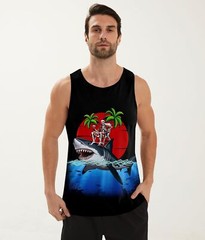 Mens Cotton Tank Tops Funny Graphic Beach Summer Sleeveless Muscle Tank Top