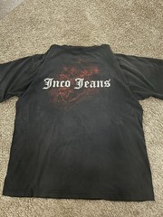 VINTAGE JNCO Jeans Men’s XL Black Double-Sided Graphic Skull Crew Neck T-Shirt