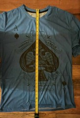 Theory Rebel Streetwear Poker Print Graphic Short Sleeve Blue T Shirt
