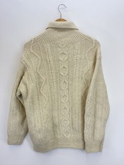 Other Brands 90s Knit Sweater (Thick) M Alpaca White Solid Color