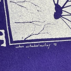 Vintage Vermont Shirt Mens XL Purple Don Doubleday Winter Scene 1993 Hanes USA