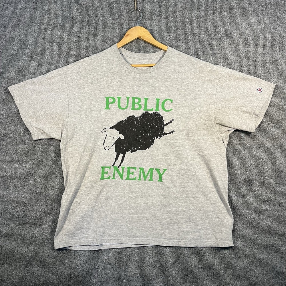 Public Enemy / Minor Threat Graphic Band Rap Tee Mens 2XL Big Graphic Punk