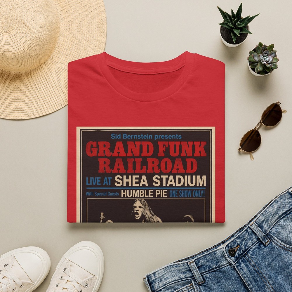 Grand Funk Railroad Shea Stadium fan fiction concert Poster T-Shirt Vintage
