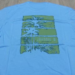 Johnnie-O Men’s Small Palm Paradise T-Shirt Malibu Blue SS Crew Neck NWT
