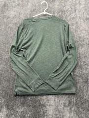 Apt 9 Premier Flex Henley Shirt Mens Medium Olive Green Cotton Knit Perfect Fit