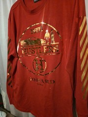 Contender Men’s L Hustlers Hip Hop Raised Gold Foil & Red Sz L