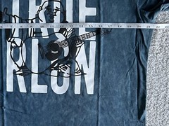True Religion T Shirt Sz XL Blue Buddha Mineral Wash Distressed Short Sleeve