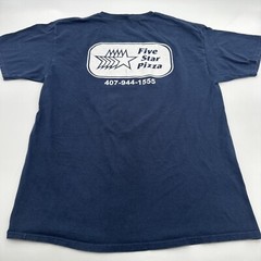 Stars And Slices Forever T-shirt Men X-Large Blue Graphic Print Logo USA..#17066