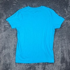 Rhone Reign Short Sleeve Pima Cotton Training T-Shirt Cyan Blue Mens Large