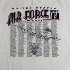 Vintage Air Force Academy Class Of 1998 Shirt Mens XL White Gear For Sports Tee