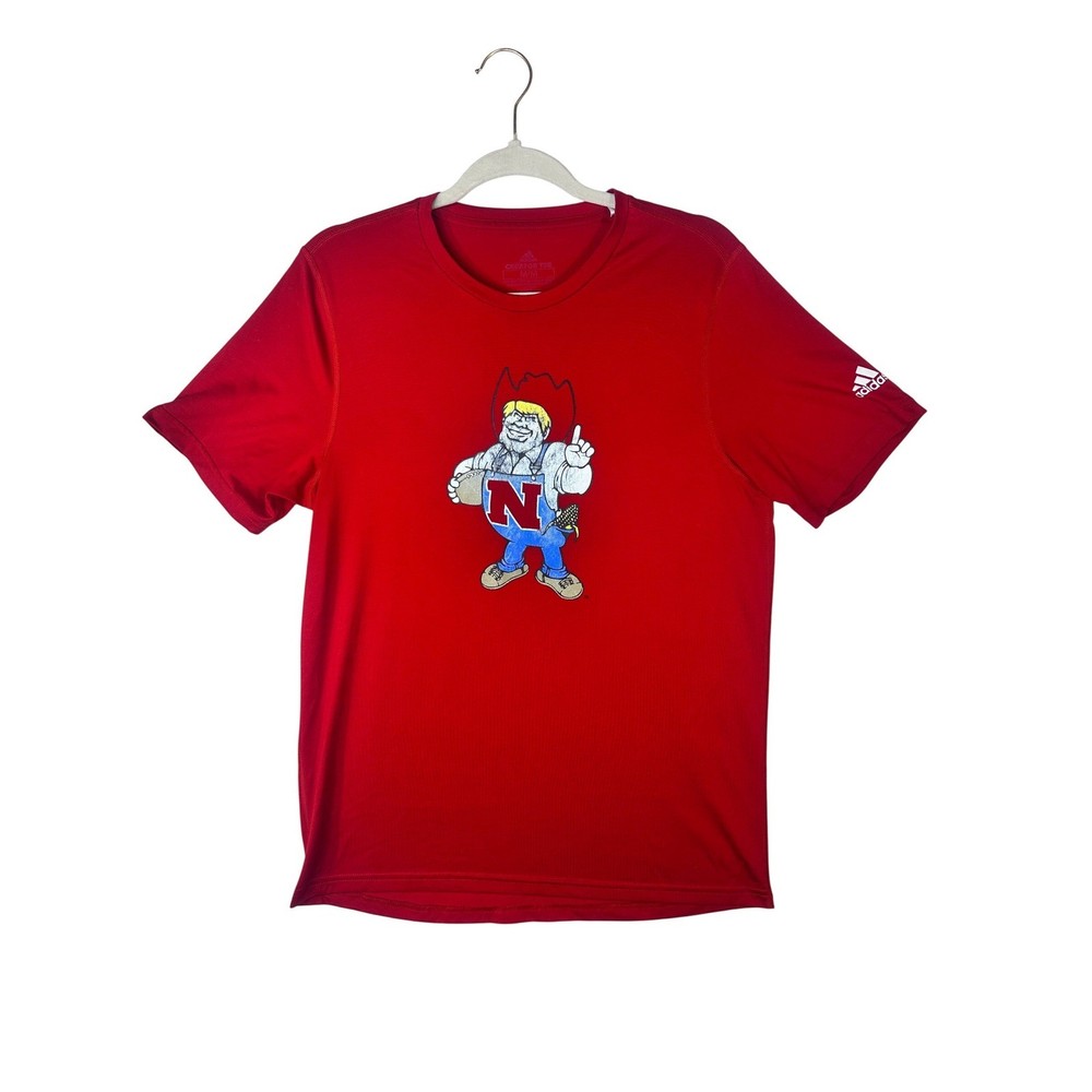 Adidas Nebraska Cornhuskers Herbie Husker Red Creator Tee Mens Medium