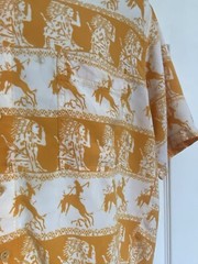 Vintage What’s Happening Primitive Heat Tribal Hawaiian Button Shirt – Men’s L