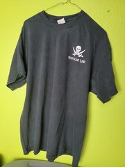 Y2K Shirt Skull Cross Bones Pirate Mastagni Law Beefy Fortuna Iuvat Audacem