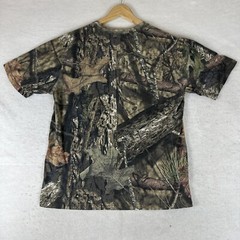 Y2K Mossy Oak Shirt Men’s M Camouflage Short Sleeve Break Up Country Hunting