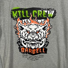 Kill Crew T-Shirt Men’s XL Gray Barbell Demons Weight Lifting Training MMA