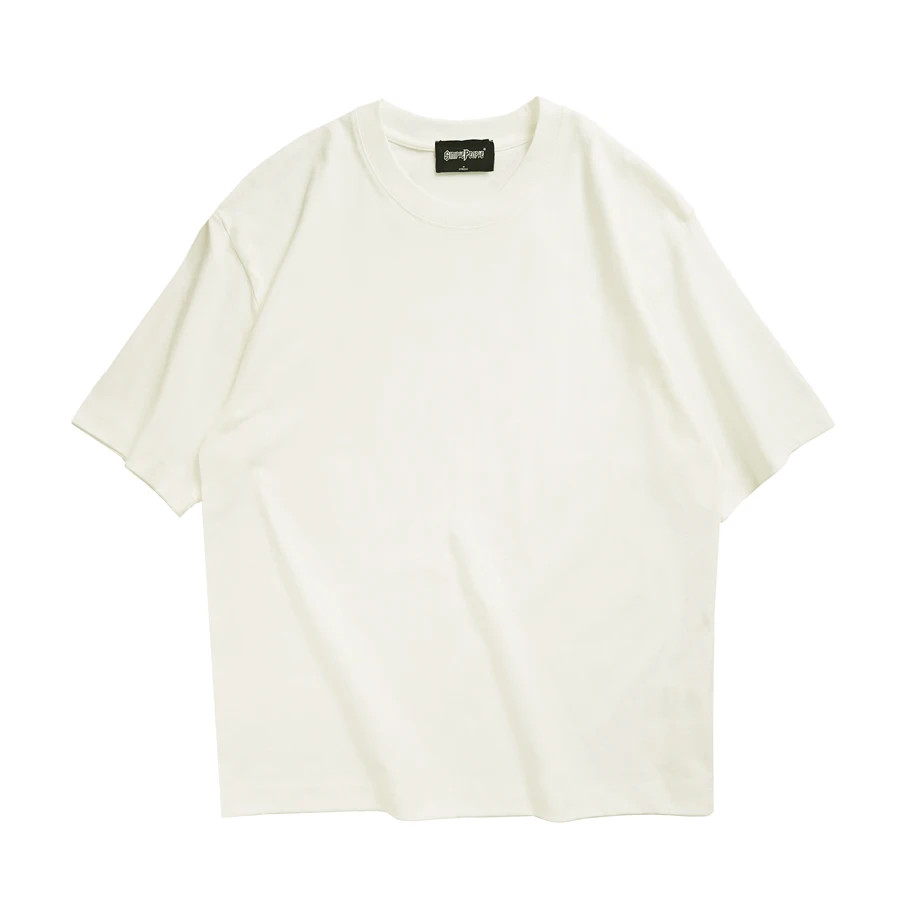 Unisex Oversized Cotton T-Shirt Casual Streetwear Plain Summer Tee Top S–XXL UK