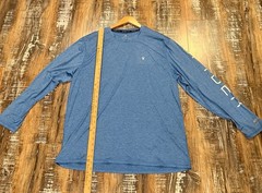 New Spyder XL Swim Men’s Long Sleeve T-Shirt UPF50+ Swim Rash Guard Blue