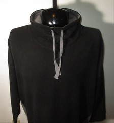 CUDDL DUDS Black Warm Fleecewear Cowl Neck Sweatshirt Size L