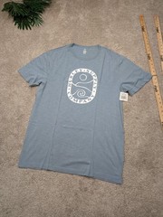 Hurley Shirt Mens Large Blue Crew Neck Supply Company Graphic Surf Tee NWT