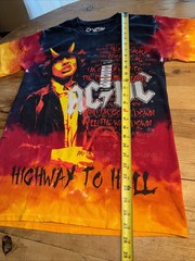AC/DC Highway to Hell tie-dye T-shirt by liquid blue Hot Topic Small Angus Young