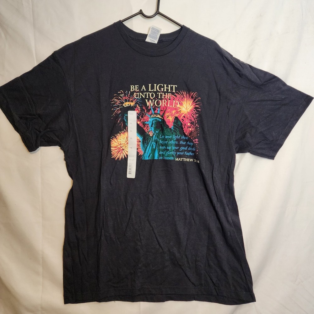 Delta Pro Weight Be a Light Unto the World Matthew 5:16 T Shirt XL Fireworks NWT