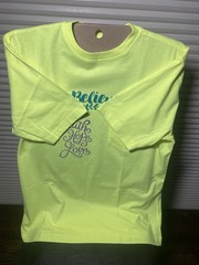 Wolverine Homemade Stencil T-shirt Neon Lime Medium Cotton Short Sleeved NWOT