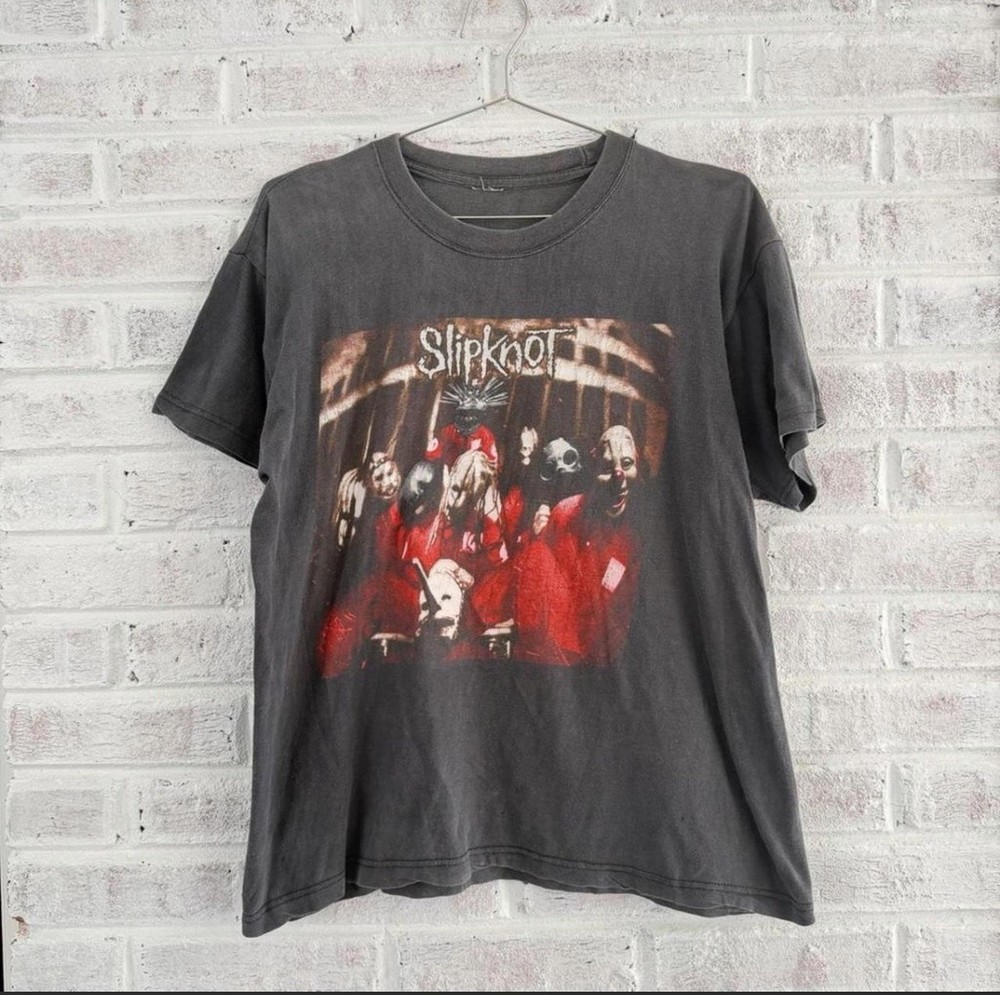 Vintage 1999 90s Slipknot Self Titled First Album Promo Tour Tee Faded Metal M