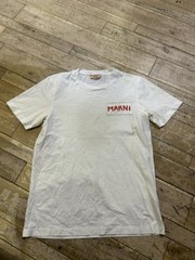 Size 48 – S / M – Marni Stitched Logo Tee – White