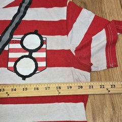 Where’s Waldo Costume T-Shirt Men’s Size Large EUC Halloween Dress Up Striped
