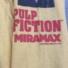 Pulp Fiction Miramax Shirt Mens XL Yellow Long Sleeves Lightweight Tee NWT