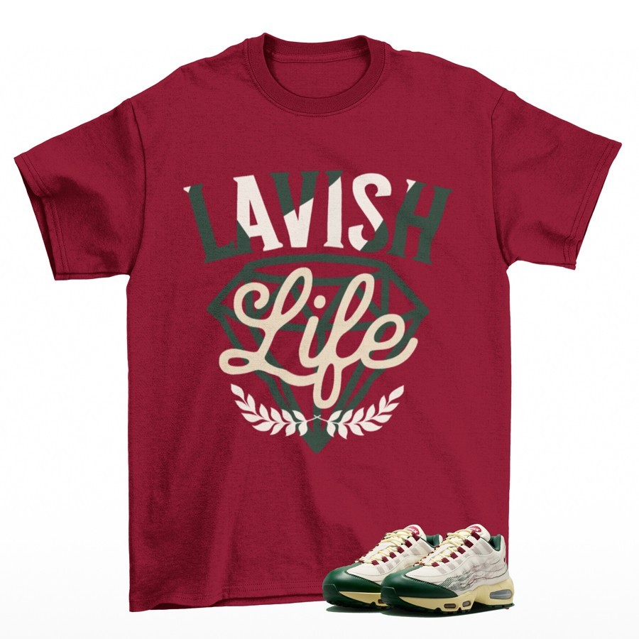 Lavish Sneaker Shirt Red to Match Air Max 95 Big Bubble Mexico IR5900-030
