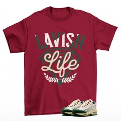 Lavish Sneaker Shirt Red to Match Air Max 95 Big Bubble Mexico IR5900-030