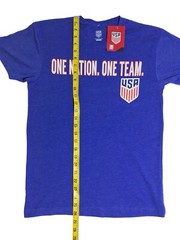 united States Soccer Federation USA Short Sleeve Slogan T-Shirt USSF269CT Size S