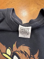 Vintage Looney Tunes 1994 Taz Pool Table AOP Shirt Wild Oats Mens Size Medium M