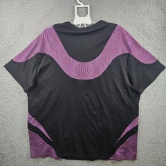 NEW Murano T-Shirt Men 3XB Stretch Short Sleeve Black Purple Liquid Luxury