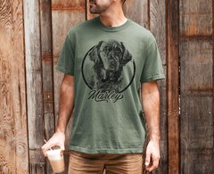 Custom Pet Portrait Comfort Tee Men Women Personalized Dog Cat Photo Shirt
