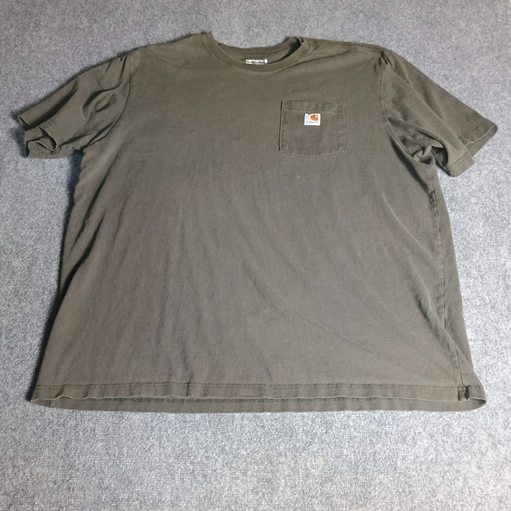 Carhartt K87 Pocket T Shirt Men’s 2XL Tall 2XLT Gray Loose Fit Heavyweight…