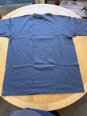 The North Face XL Blue Graphic T Shirt Outdoor Mountain Sunset Logo Tee Men NWOT