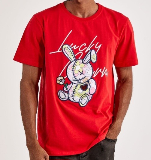 BKYS Lucky Charm Flower Pattern Men’s Red T-Shirts New