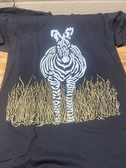 Tinga Tinga 100% Cotton Large Long T Shirt or Pajama Top Front & Back of Zebra